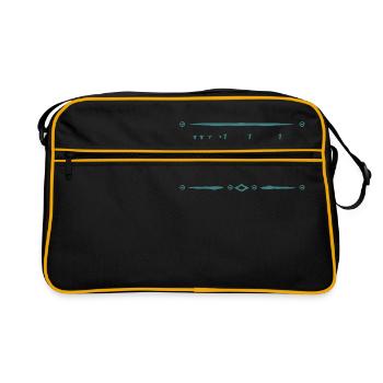 Weils eh scho wurscht is - Retro Tasche - Schwarz/Gold - Vorne