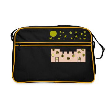 castle - Retro Tasche - Schwarz/Gold - Vorne