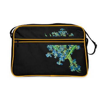 Vincent van Gogh * Iris glays fleurs 1889 - Sac Retro - noir/or - Devant