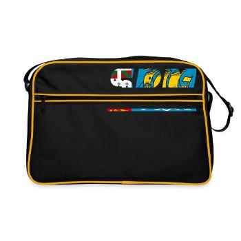 SPM flag flag Saint Pierre and Miquelon Island - Retro Bag - black/gold - Front