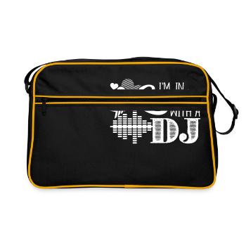 DJ je suis amoureux d'un DJ - Sac Retro - noir/or - Devant