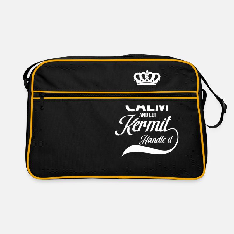 keep Calm and let Kermit Handle it - Retro Tasche - Schwarz/Gold