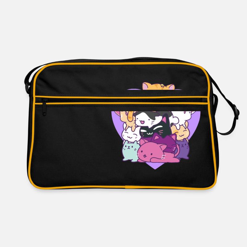Süß & lustig Ein Meowtain von Katzen Kitty Mountain Pun Retro Tasche