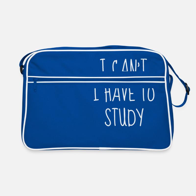 I Can’t I Have To Study Retro Tasche