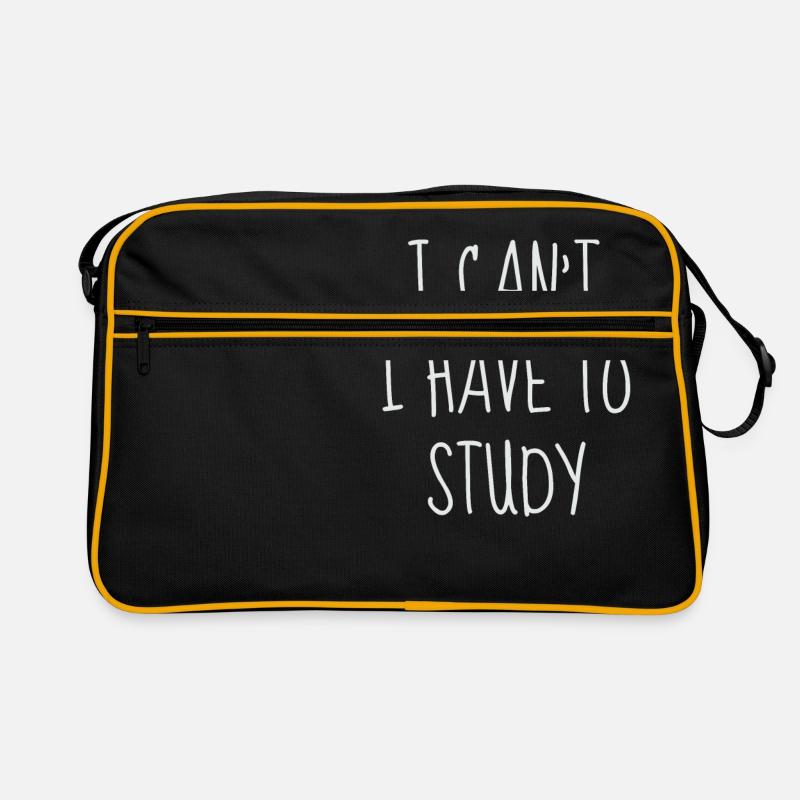 I Can’t I Have To Study Retro Tasche