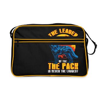 The Leader Of The Pack Is Never The Loudest Wolves - Retro Bag - black/gold - Front
