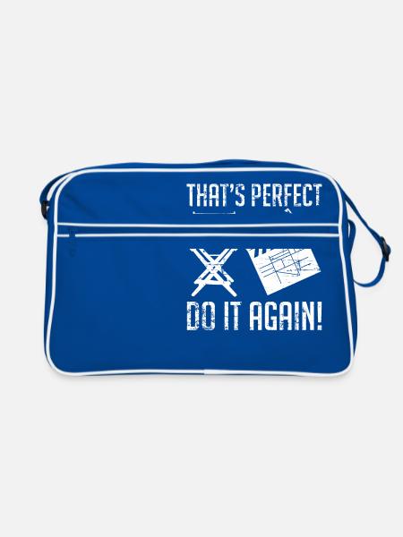 That's Perfect Do It Again Tshirt Design For - Retro Bag - blue/white - Front