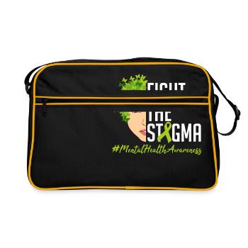Mental Health Matters End The Stigma Tshirt - Retro Bag - black/gold - Front