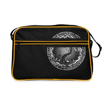 yggdrassil Tree of Life Vikings Valhalla Geschenk - Retro Tasche - Schwarz/Gold - Vorne