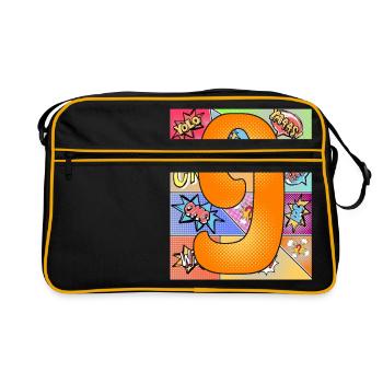 9 Years 9th Birthday 9th Birthday Comic Style - Retro Bag - black/gold - Front