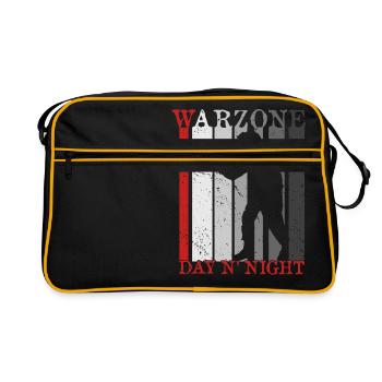 warzone Day N Night Gulag Gaming Jeu De Jeu Vintage - Sac Retro - noir/or - Devant