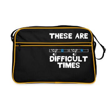Simple Music Shirt For Musicians Musician "These - Retro Bag - black/gold - Front