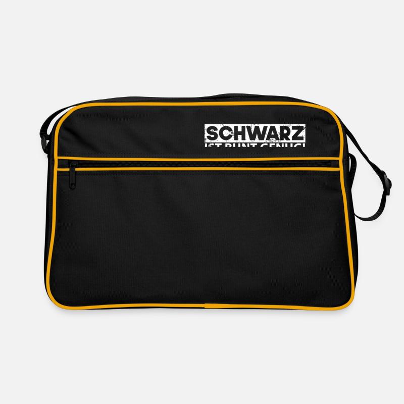 Schwarz ist Bunt Genug Retro Tasche