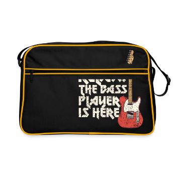Relax the Bassplayer is here Bassist Bass Gift - Retro Bag - black/gold - Front