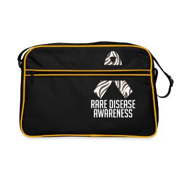 Rare Disease Awareness Erhöhen Sie das - Retro Tasche - Schwarz/Gold - Vorne