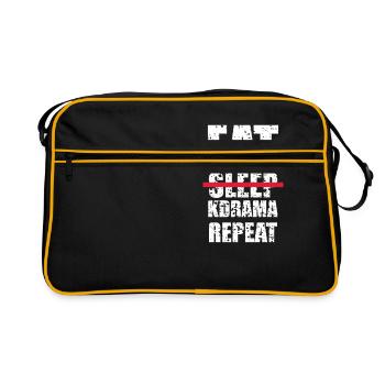 Eat Sleep Kdrama Repeat - Retro Bag - black/gold - Front