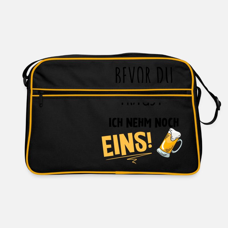 bevor du fragst ich nimm noch eins Bier Retro Tasche
