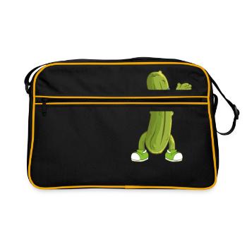Amateur de cornichons? Tamponner Le Concombre Dab - Sac Retro - noir/or - Devant