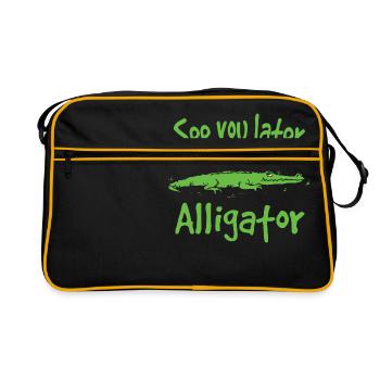 T plus tard Alligator Wild Life bReptile - Sac Retro - noir/or - Devant