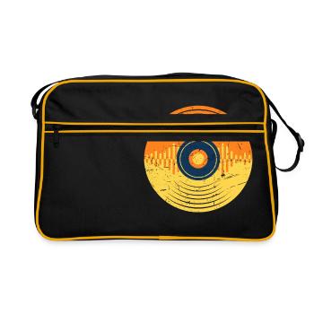 Vinyl Record LP Music Producer Waveform Musician - Retro Bag - black/gold - Front