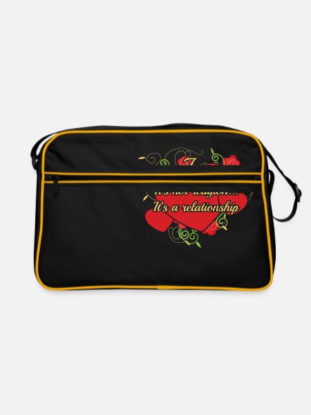 Jesus It's Not Religion It's A Relationship - Retro Bag - black/gold - Front