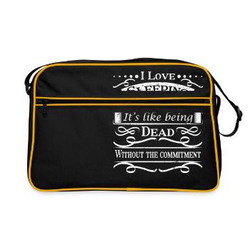 I Love Sleeping It's Like Being Dead Without The - Retro Bag - black/gold - Front