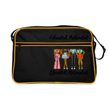 Éduqué Motivé Augmentation Melent Noir - Sac Retro - noir/or - Devant