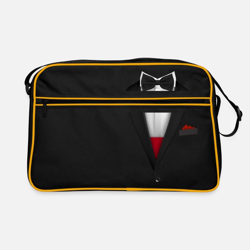 Conception de smoking avec nœud papillon pour les mariages et - Sac Retro - noir/or