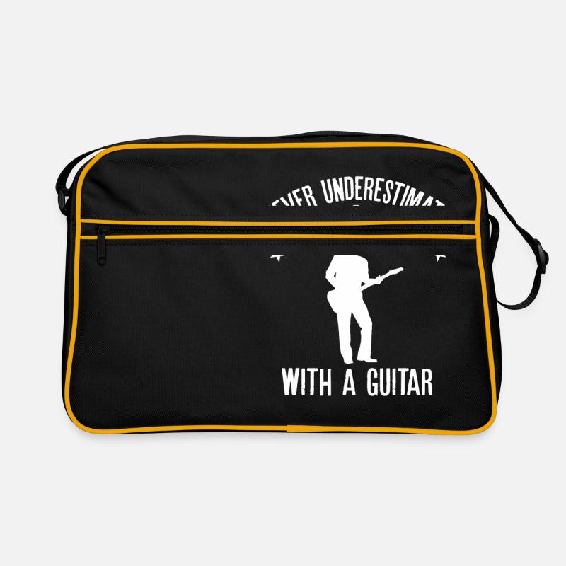 Unterschätze niemals einen Opa mit einem Gitarrendesign Retro Tasche