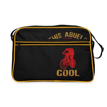 Ce grand-père est Wheelie Cool Funny Quote pour - Sac Retro - noir/or - Devant