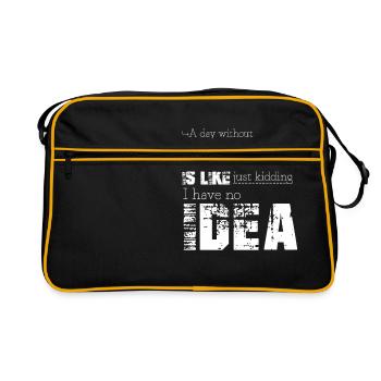 Geschichte - Retro Tasche - Schwarz/Gold - Vorne