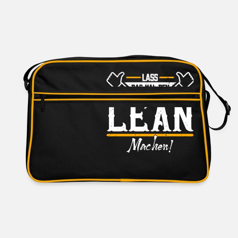 Lean Geschenkidee Geschenk Geburtstag - Retro Tasche - Schwarz/Gold