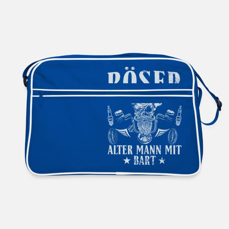 Böser alter Mann mit Bart Retro Tasche