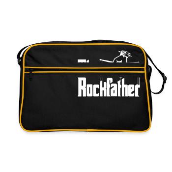 Le design Rockfather pour le vrai Rock Dad - Sac Retro - noir/or - Devant
