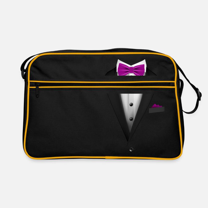 Tuxedo with a Red Bowtie For Weddings And Special Retro Bag