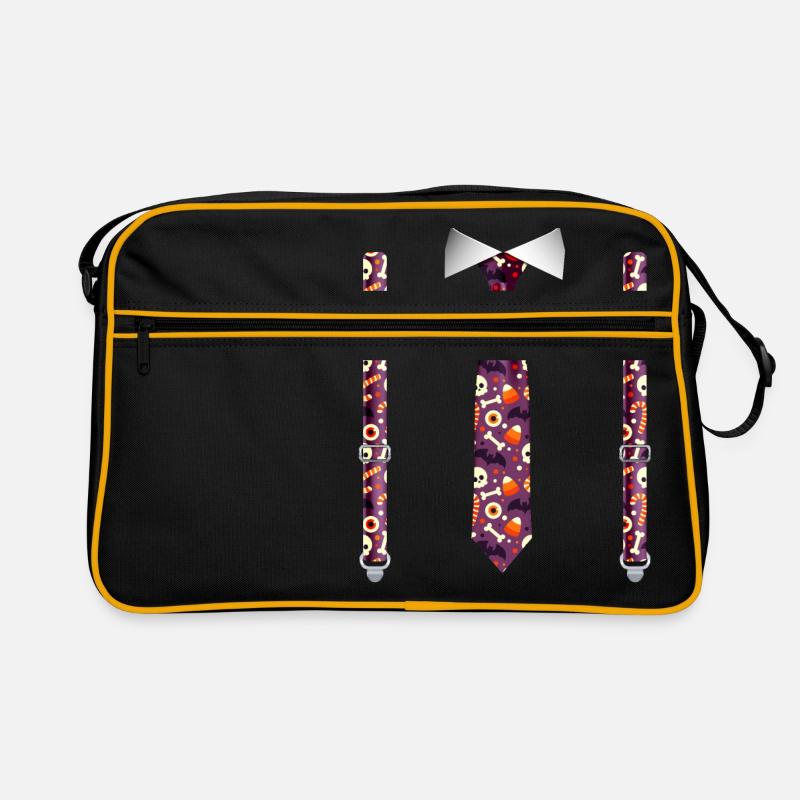 Tuxedo d’Halloween avec impression de suspension à la citrouille Sac Retro