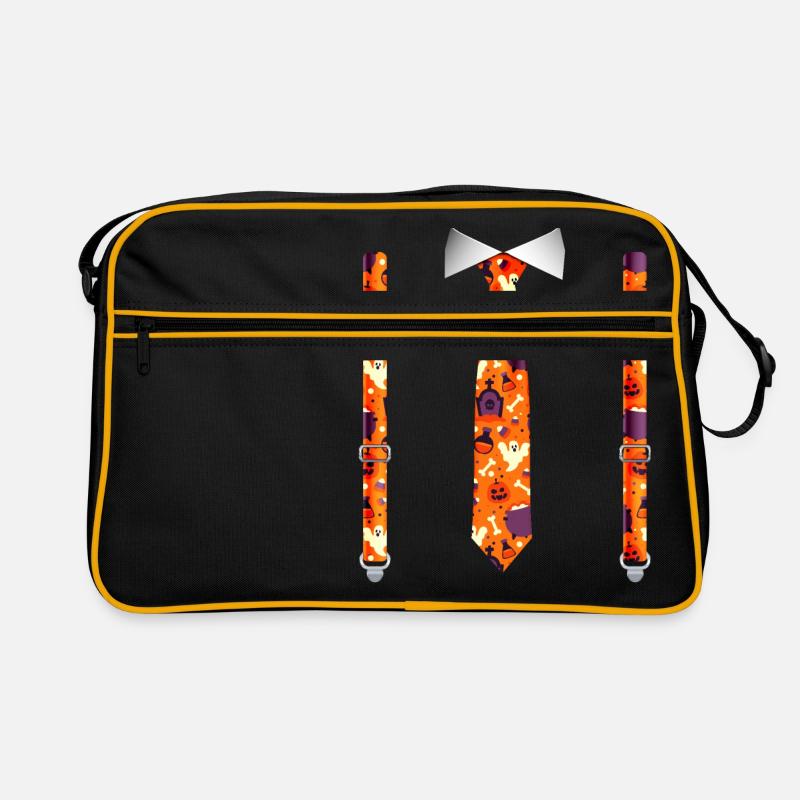 Tuxedo d’Halloween avec impression de suspension à la citrouille Sac Retro