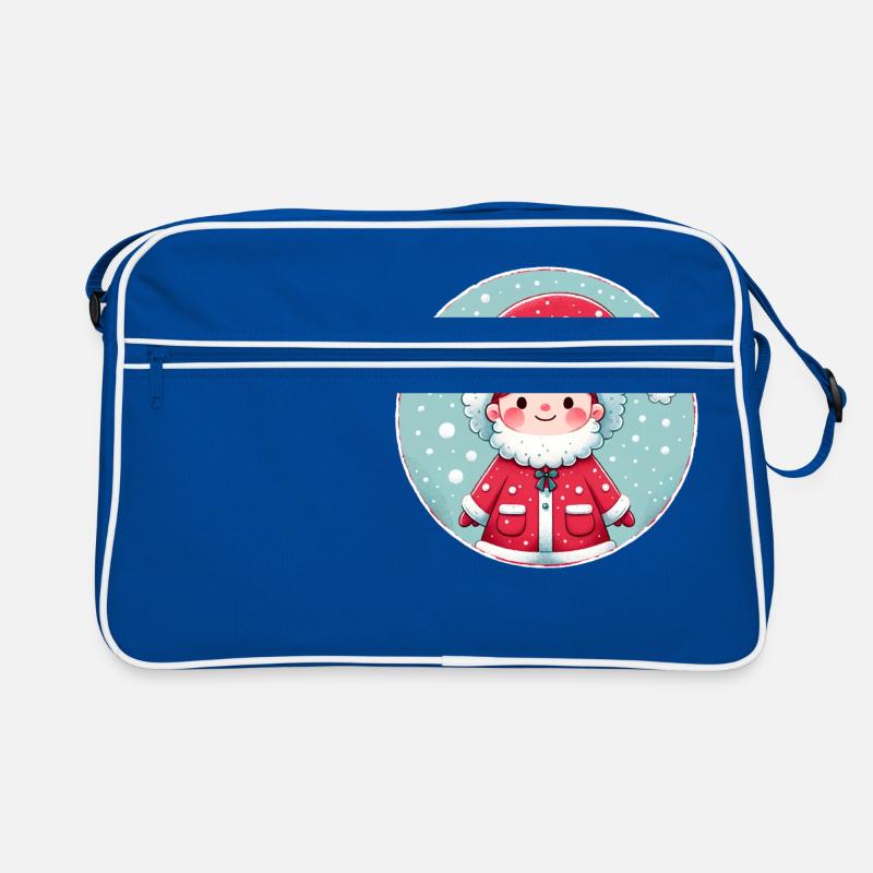 Weihnachtsmann Junge Illustration Lustige Weihnachten Retro Tasche