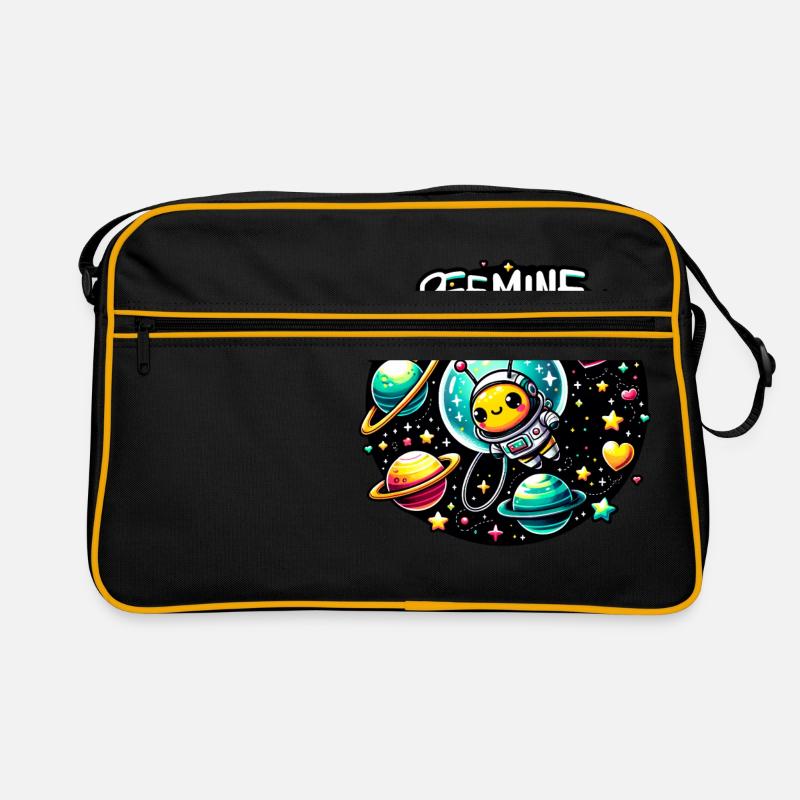 Bee Mine: Astronaut Bee Planets & Hearts Verspielt Retro Tasche