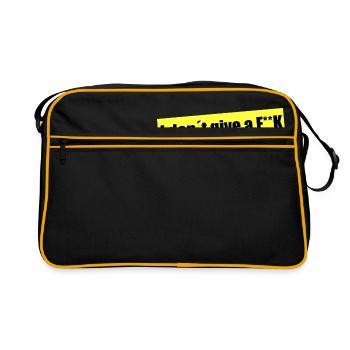 Je n’ai pas l’intention de te faire chier. - Sac Retro - noir/or - Devant