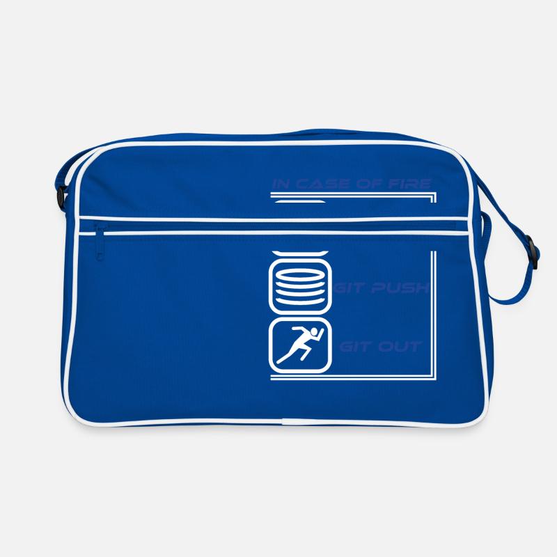 "Im Falle eines Feuers Git Commit Git Push Git Retro Tasche