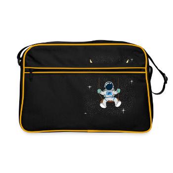 Êtesvous un fan de l'astronomie? Un astronaute - Sac Retro - noir/or - Devant