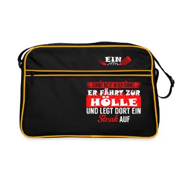 "Ein Grillmaster Kommt Nicht Dans Le Den Himmel - Sac Retro - noir/or - Devant
