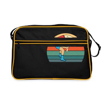 Chemise de lutte rétro pour lutteur amateur ou - Sac Retro - noir/or - Devant