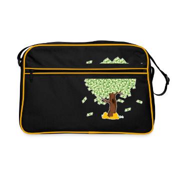 Tshirt Tree of Money Design Pour ceux qui veulent - Sac Retro - noir/or - Devant