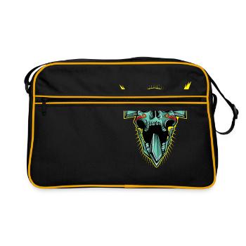 Hey! Obtenez ce tshirt croisé détaillé pour le - Sac Retro - noir/or - Devant