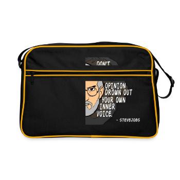Half Face "Don't Let The Noise Of Others Opinion - Retro Bag - black/gold - Front