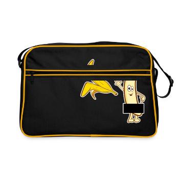 A Naughty Tee For A Naughty You "Censored Banana" - Retro Bag - black/gold - Front