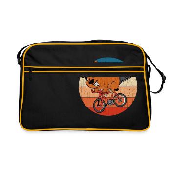 Beavers Love Wood Design Prepared For Digital - Retro Bag - black/gold - Front