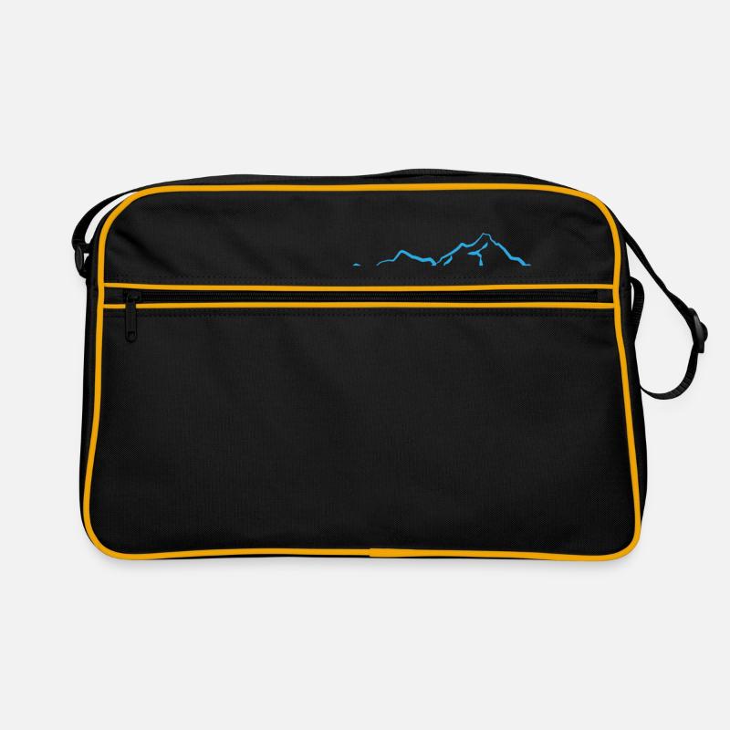 Mountains light blue Retro Bag